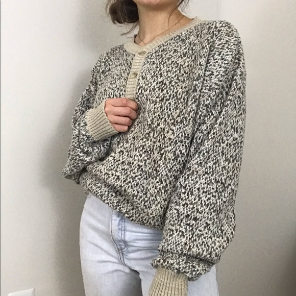 Vintage Sweaters - Vintage 1994 Deadstock Static Electric Knit Henley